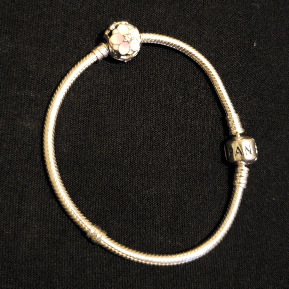 Pandora Iconic Silver Charm Bracelet w/ 1 Charm